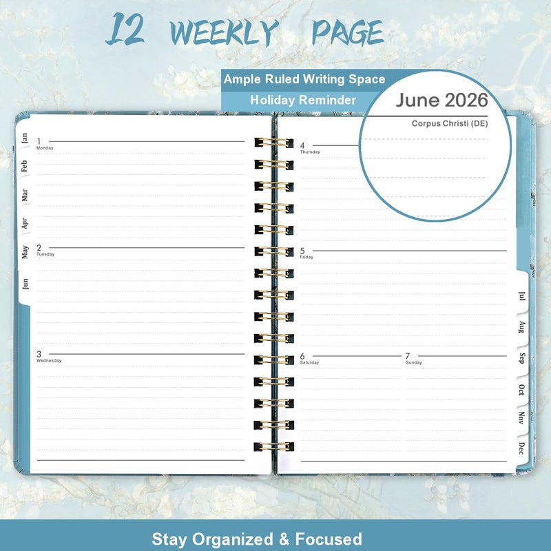 MaaIbok 2026 Planner - 2026 Planner Weekly and Monthly, Jan 2026 - Dec 2026, 6.4" x 8.5" 2026 Calendar Planner, Monthly Tabs, Hardcover, Thick Paper, Daily Organizer - Image 4